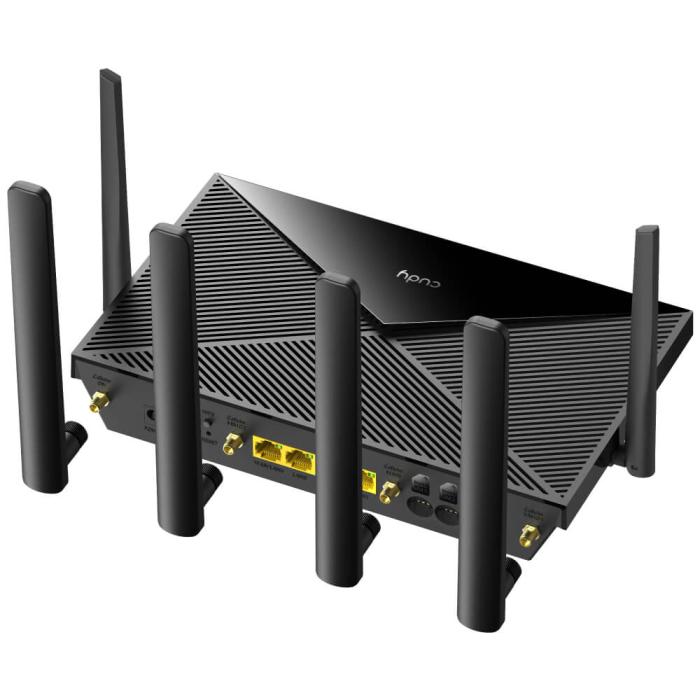 Bild 4, Cudy 4G Router LT700 Cat6 AC1200 Gigabit Dual-SIM Svart