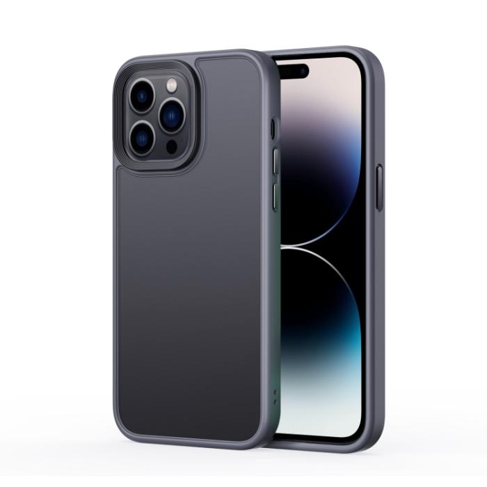 Bild 1, iPhone 15 Pro Max Skal Frostad Hybrid Grå