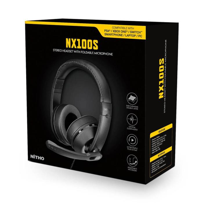 Bild 2, NITHO Headset Gaming NX100S Svart