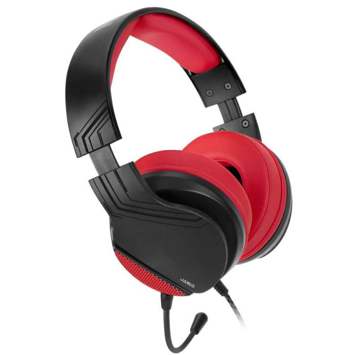 Bild 2, NITHO Headset Gaming Janus Svart/Röd