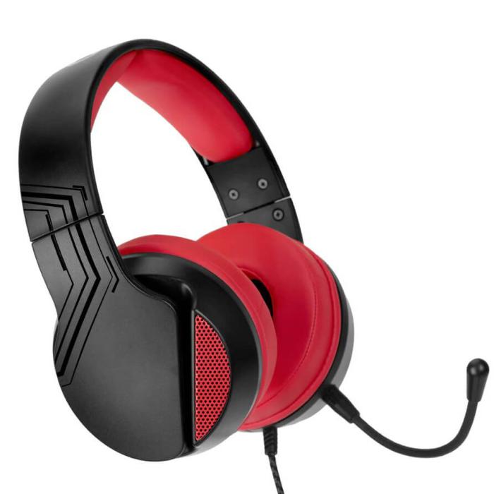 Bild 3, NITHO Headset Gaming Janus Svart/Röd