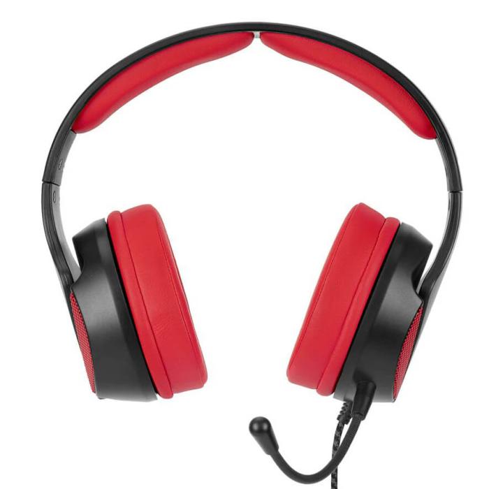 Bild 5, NITHO Headset Gaming Janus Svart/Röd