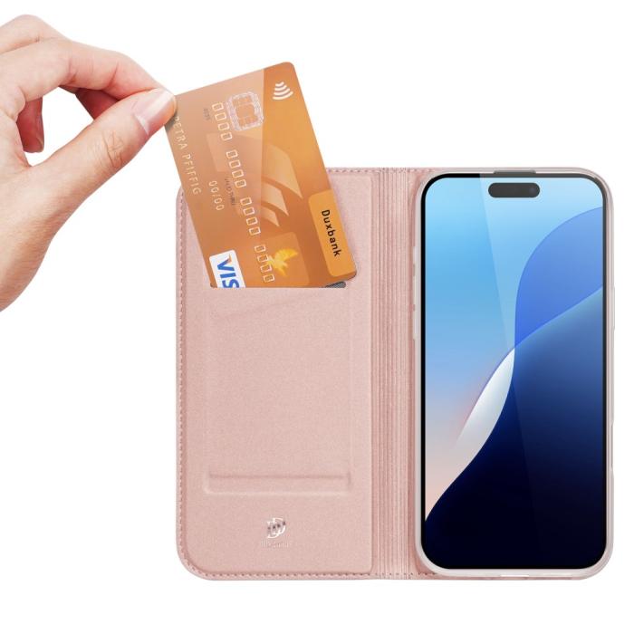 Bild 2, DUX DUCIS iPhone 16 Pro Fodral Skin Pro Series Roséguld