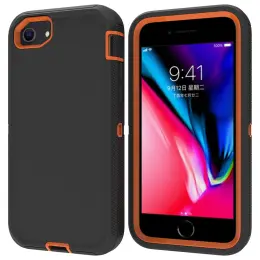 iPhone 7/8/SE (2020/2022) - Shockproof Hybrid Armor Skal - Svart/Orange