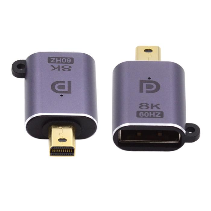 Bild 2, DP DisplayPort till Mini DisplayPort 1.4 Adapter 8K 60Hz Blå