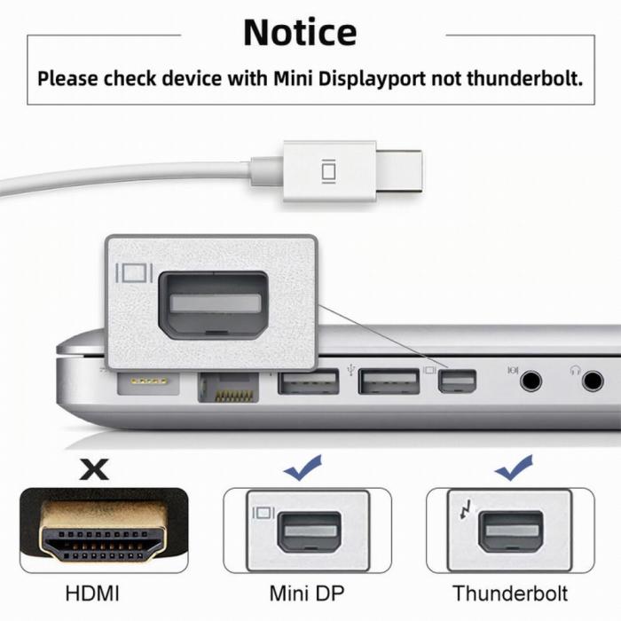 Bild 4, DP DisplayPort till Mini DisplayPort 1.4 Adapter 8K 60Hz Blå
