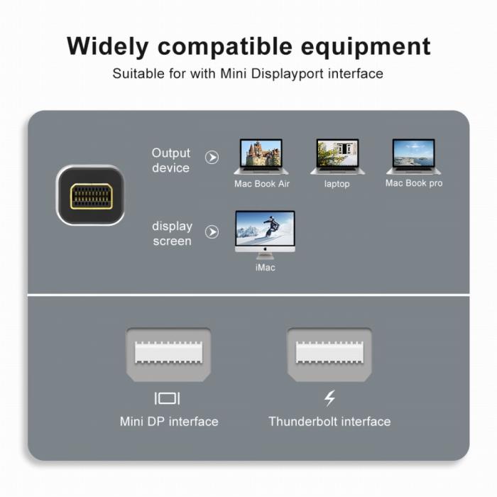 Bild 5, DP DisplayPort till Mini DisplayPort 1.4 Adapter 8K 60Hz Blå