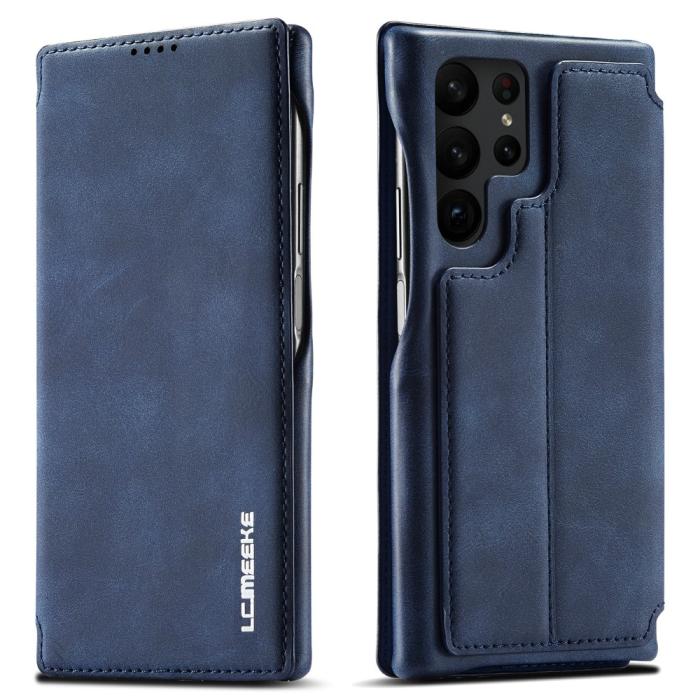 Bild 1, LC.IMEEKE Samsung Galaxy S23 Ultra Fodral Flip Läder Blå