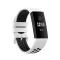 Fitbit Charge 4/3 Silikon Träningsarmband Vit/Svart