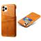 iPhone 12 Mini - KSQ Skal Med Kortfack - Ljus Brun