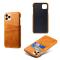 iPhone 12 Mini - KSQ Skal Med Kortfack - Ljus Brun