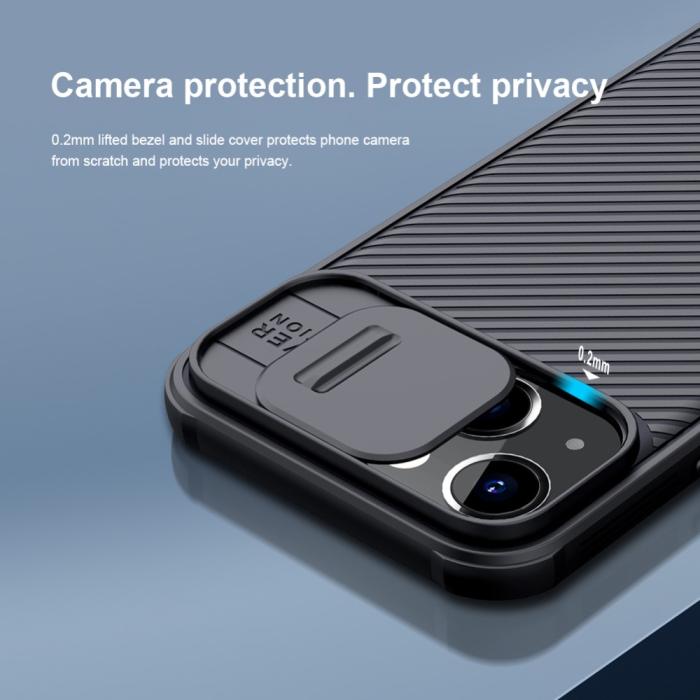 Bild 5, iPhone 13 Mini - NILLKIN CamShield Pro Skal - Blå