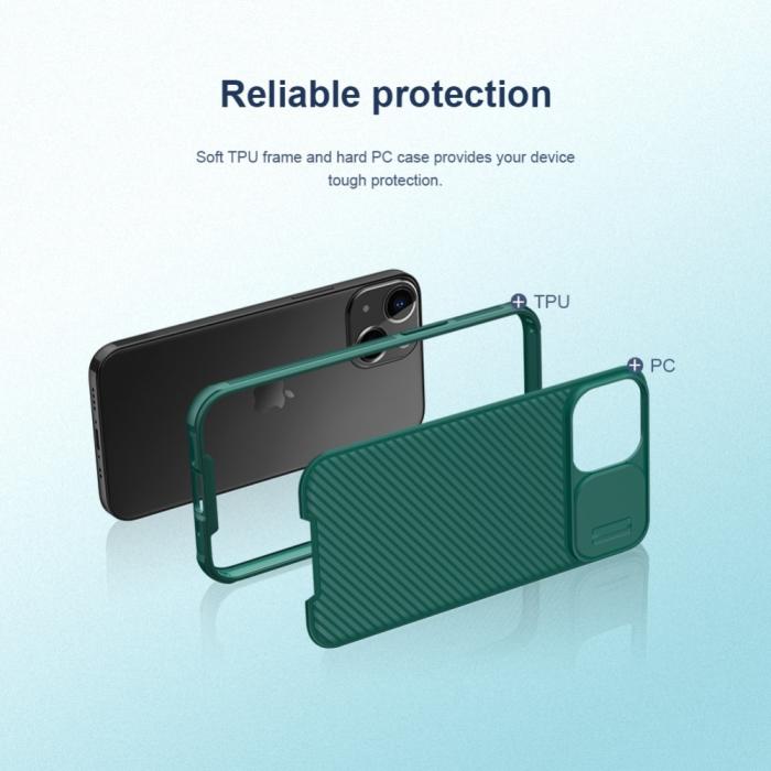 Bild 6, iPhone 13 Mini - NILLKIN CamShield Pro Skal - Blå