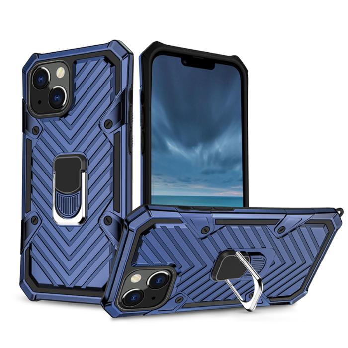 Bild 1, iPhone 13 Mini - Armor Hybrid Ring Skal - Blå