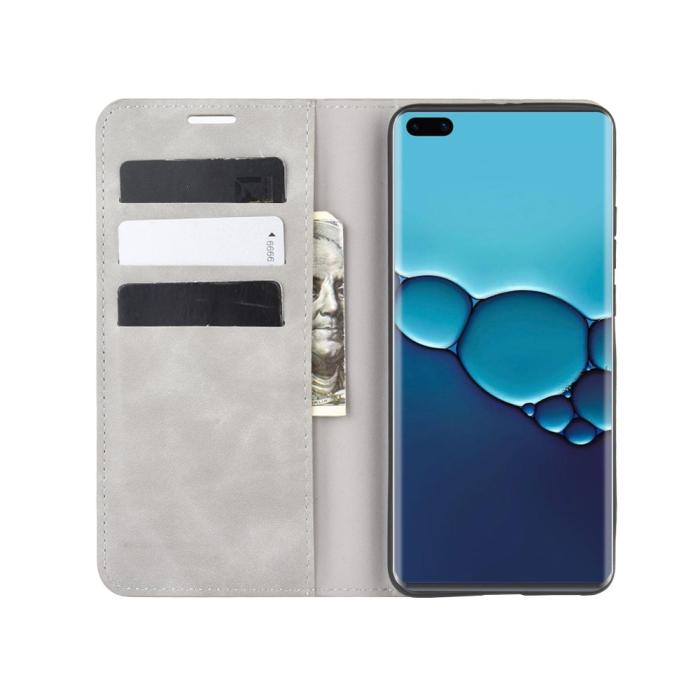 Bild 5, Huawei P40 - Silkeslent Plånboksfodral - Grå