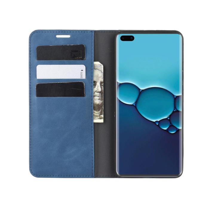 Bild 5, Huawei P40 - Silkeslent Plånboksfodral - Mörk Blå