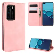 Huawei P40 - Silkeslent Pl&aring;nboksfodral - Ljus Rosa