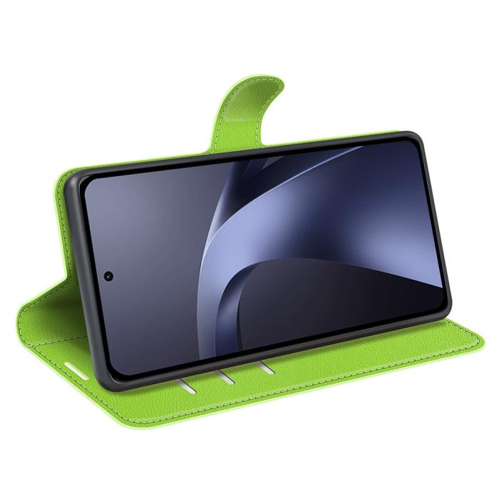 Bild 2, Xiaomi 17T Pro Fodral Litchi Läder Grön