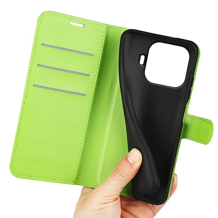 Bild 3, Xiaomi 17T Pro Fodral Litchi Läder Grön