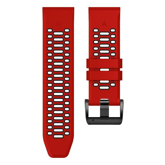 Bild 3, Klockarmband 26 mm Dual-Color Robust Röd/Svart