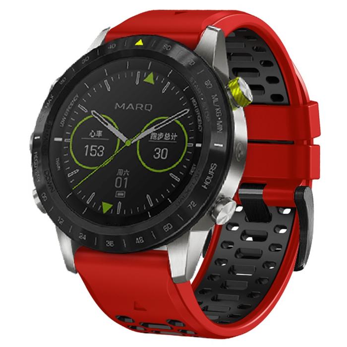 Bild 4, Klockarmband 26 mm Dual-Color Robust Röd/Svart