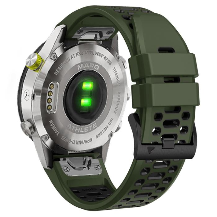 Bild 1, Klockarmband 26 mm Dual-Color Robust Grön/Svart
