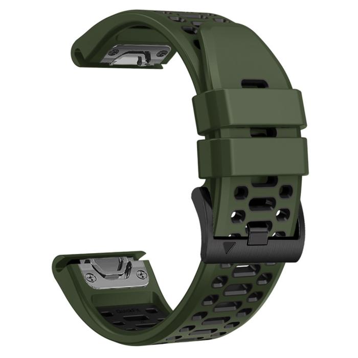 Bild 2, Klockarmband 26 mm Dual-Color Robust Grön/Svart