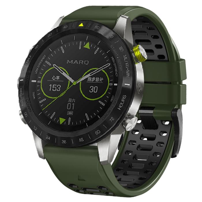 Bild 4, Klockarmband 26 mm Dual-Color Robust Grön/Svart