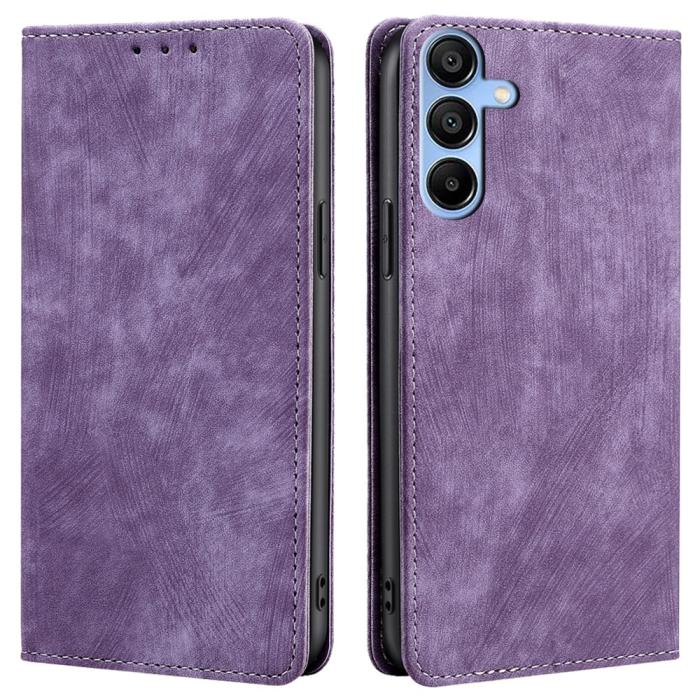 Bild 1, Samsung Galaxy A15 4G/5G Fodral Retro RFID Läder Lila