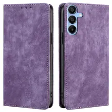 Samsung Galaxy A15 4G/5G Fodral Retro RFID Läder Lila