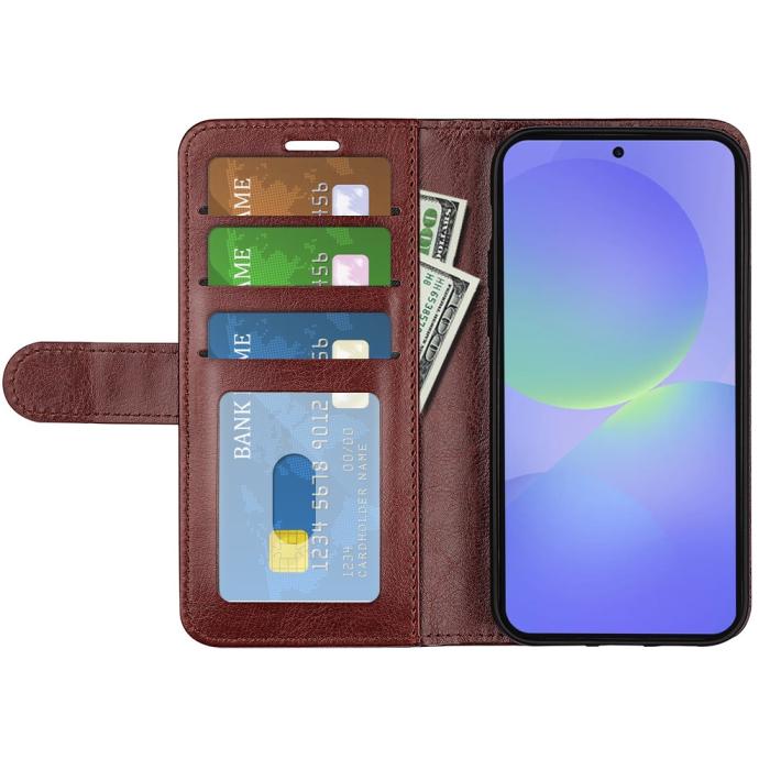 Bild 2, Samsung Galaxy A37 5G Fodral Crazy Horse Läder Brun