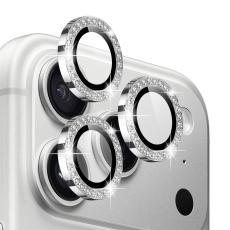 NORTHJO iPhone 17 Pro/17 Pro Max Linsskydd Strass Silver
