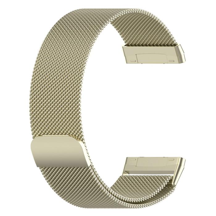 Bild 2, Fitbit Versa 4/Sense 2 Armband Milanese Loop Guld
