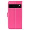 Google Pixel 8 Pro Fodral Litchi Textur Rosa