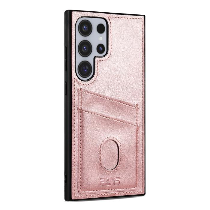 Bild 3, AZNS Samsung Galaxy S25 Ultra Skal Med Kortfack Läder Roséguld