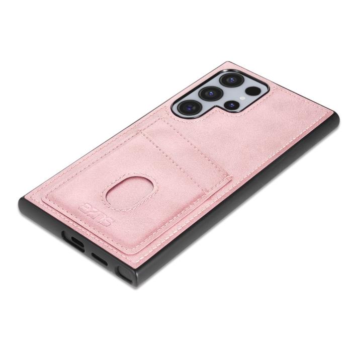 Bild 4, AZNS Samsung Galaxy S25 Ultra Skal Med Kortfack Läder Roséguld