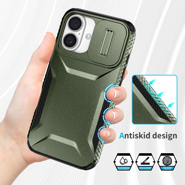 Bild 4, iPhone 16 Plus Skal CamShield Hybrid Grön