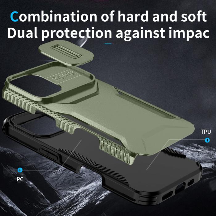 Bild 6, iPhone 16 Plus Skal CamShield Hybrid Grön