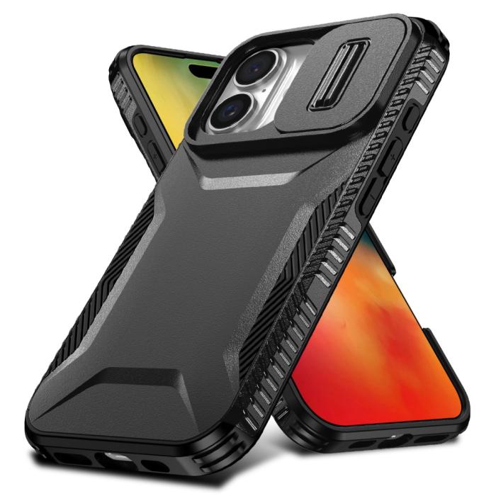 Bild 2, iPhone 16 Plus Skal CamShield Hybrid Svart