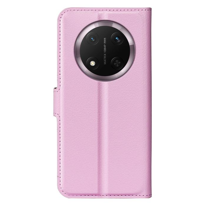 Bild 6, Honor Magic7 Lite Fodral Litchi Läder Ljus Rosa