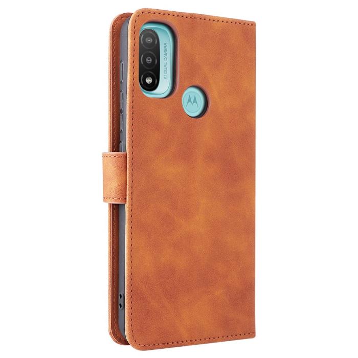 Bild 3, Motorola Moto E20 Fodral Solid Brun