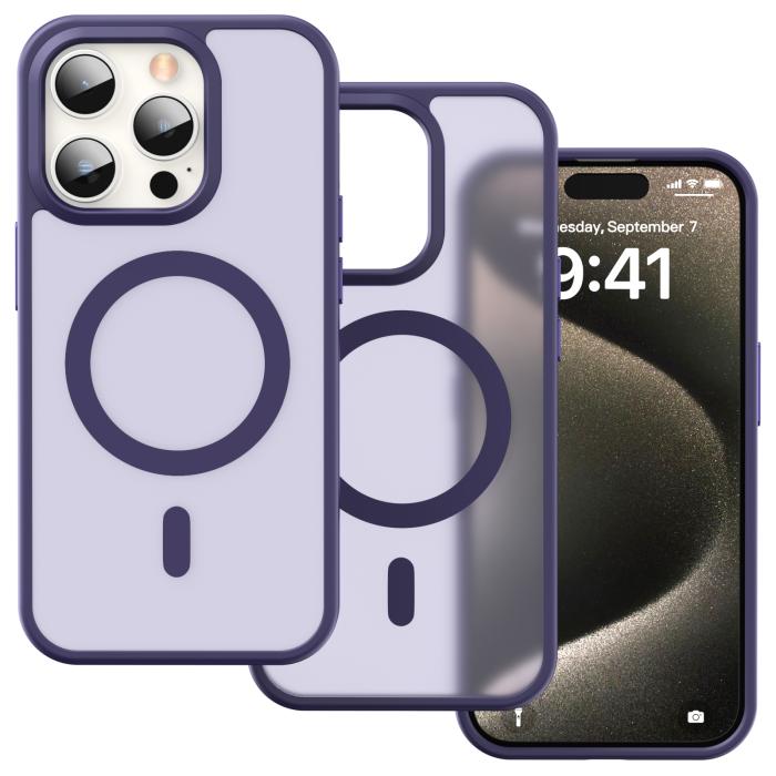 Bild 2, ColorPop iPhone 15 Pro Max Skal CH MagSafe Matt Lila