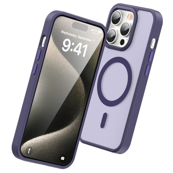 Bild 3, ColorPop iPhone 15 Pro Max Skal CH MagSafe Matt Lila