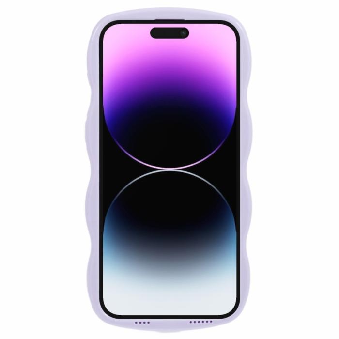 Bild 2, iPhone 14 Pro Max Mobilskal Wavy Textur Lila