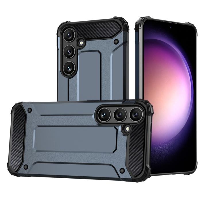 Bild 1, Galaxy S24 Plus Skal Shockproof Armor Hybrid Mörk Blå