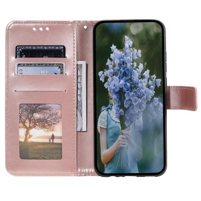 Bild 2, Samsung Galaxy S23 FE Fodral Mandala Läder Roséguld