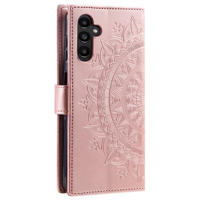 Bild 6, Samsung Galaxy S23 FE Fodral Mandala Läder Roséguld