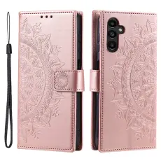 Samsung Galaxy S23 FE Fodral Mandala L&auml;der Ros&eacute;guld