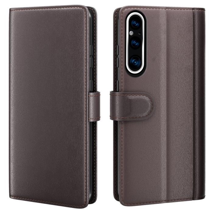Bild 1, Sony Xperia 1 V Fodral Premium Split Läder Brun