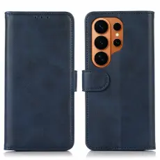 Samsung Galaxy S26 Ultra Fodral L&auml;der Bl&aring;